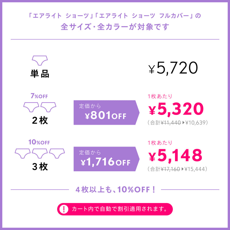 ベア エアライト ショーツ フルカバー