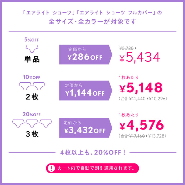 ベア エアライト ショーツ フルカバー